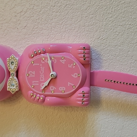 Jeweled Flamingo Pink Kit-Cat Klock clock SUPER RARE Vintage - Picture 5 of 6